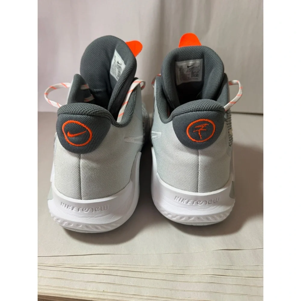 Nike KD Trey 5 X Grey White Orange Basketball Shoes CW3400-011 Mens 13